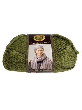 FIVE NWT Lion Brand Yarn 135-176 Hometown Bulky Yarn, Galveston Green USA 81YD/M